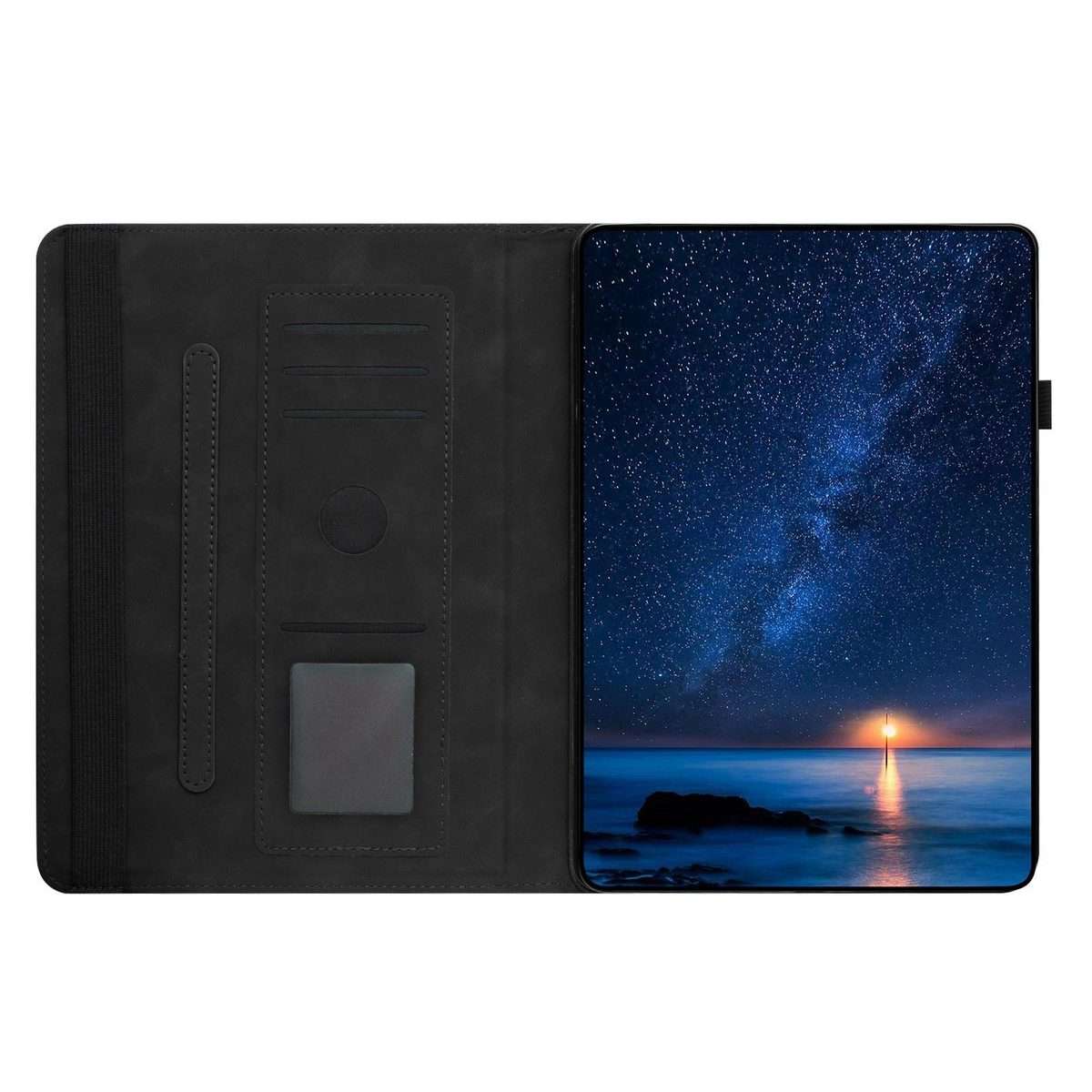 For iPad 10.2 2020 / 2019 / 10.5 2019 Solid Color Rotation Holder Leather Smart Tablet Case(Black)