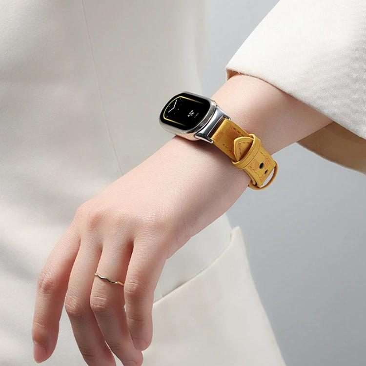 For Xiaomi Smart Band 10 / 9 / 8 xDfind Plaid Texture Leather Watch Band(White)