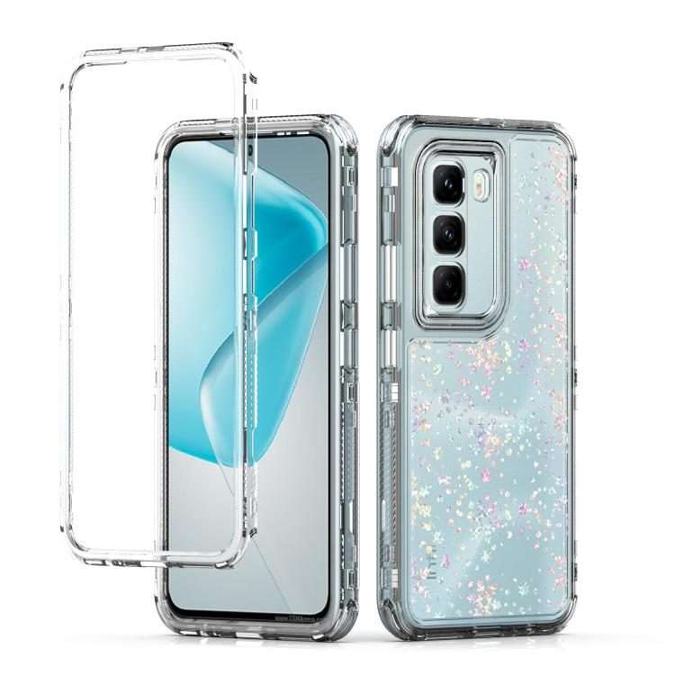 For Infinix Hot 50 Pro 4G Transparent Acrylic Laser Paper Phone Case(Snowflake)