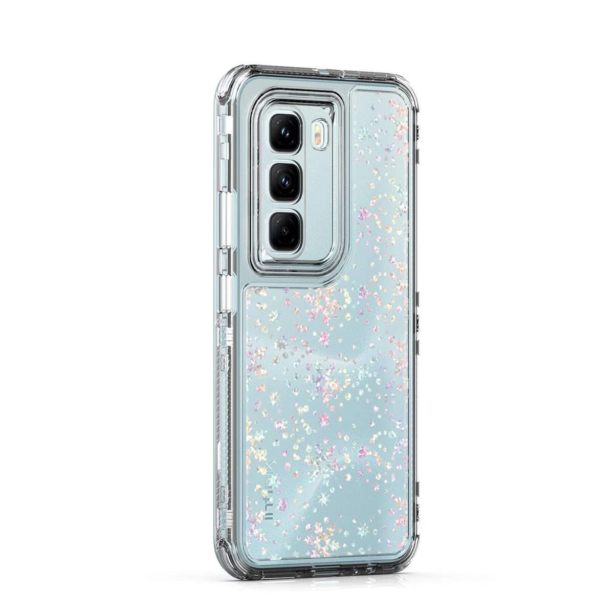 For Infinix Hot 50 Pro 4G Transparent Acrylic Laser Paper Phone Case(Snowflake)