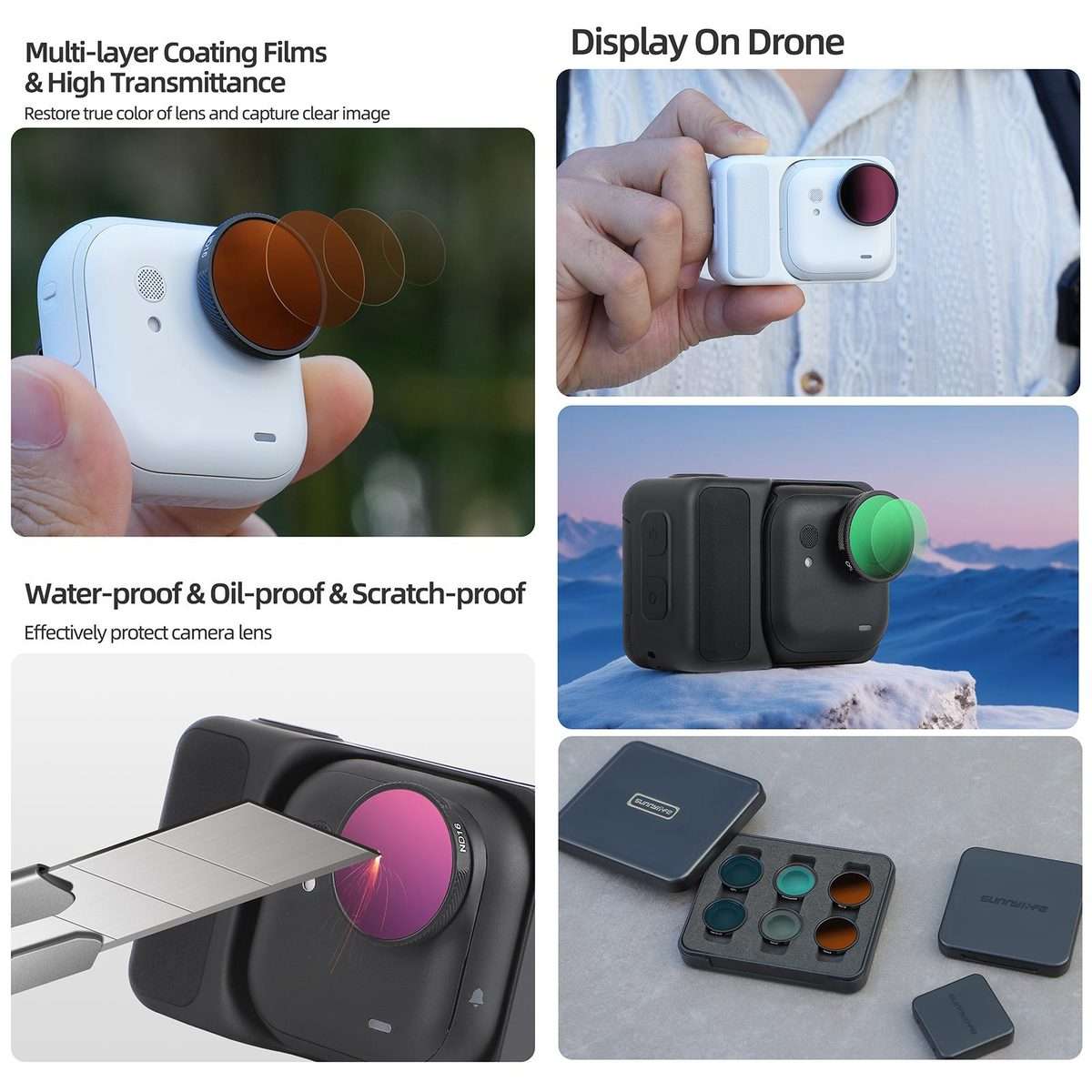 For Insta360 GO Ultra Sunnylife Camera Lens Filter, Filter:MCUV