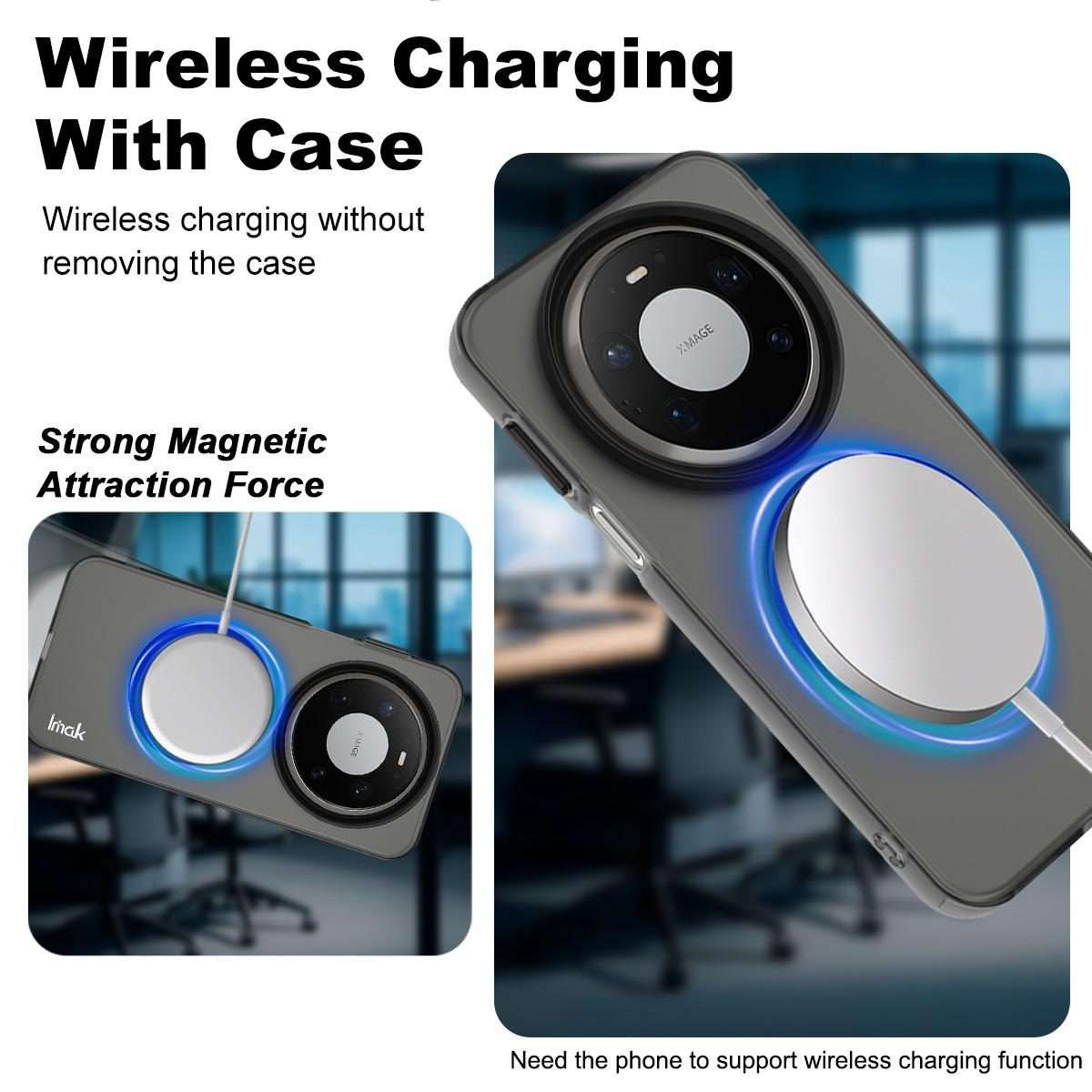 For Huawei Mate 80 Pro Max IMAK Chocolate Series TPU + PET MagSafe Phone Case(Black)