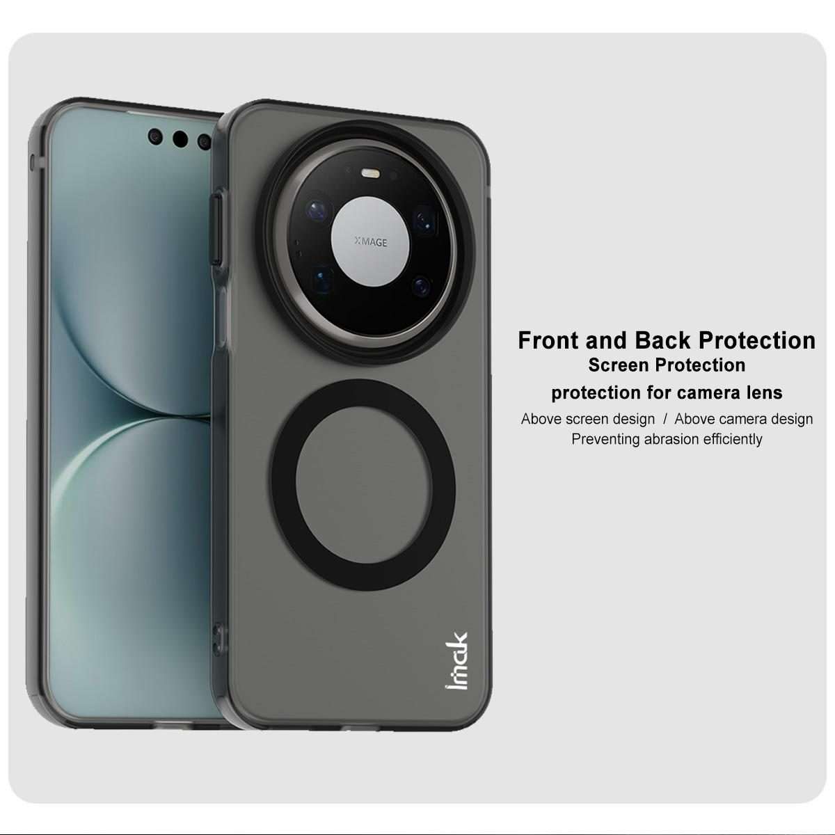 For Huawei Mate 80 Pro Max IMAK Chocolate Series TPU + PET MagSafe Phone Case(Black)