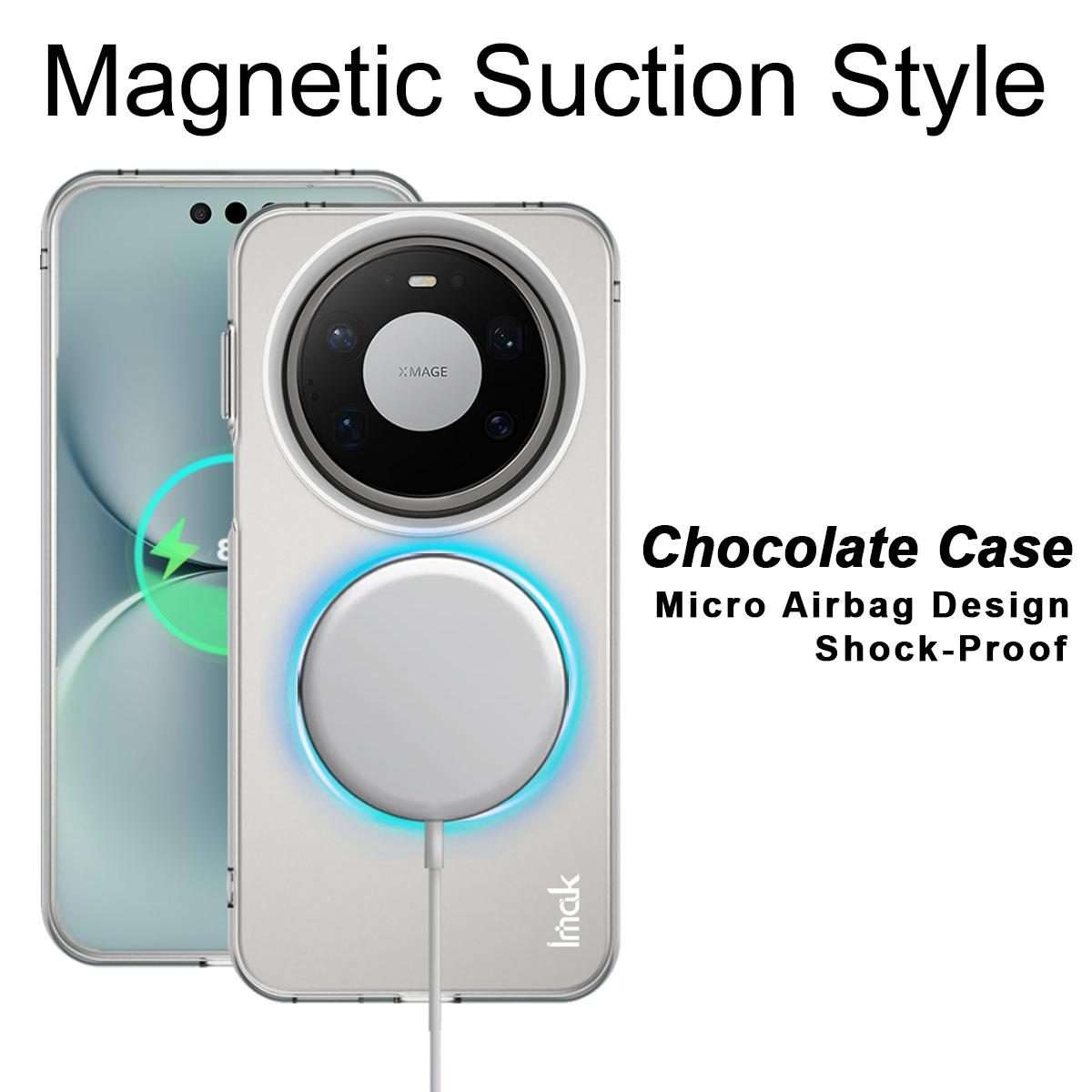 For Huawei Mate 80 Pro Max IMAK Chocolate Series TPU + PET MagSafe Phone Case(White)
