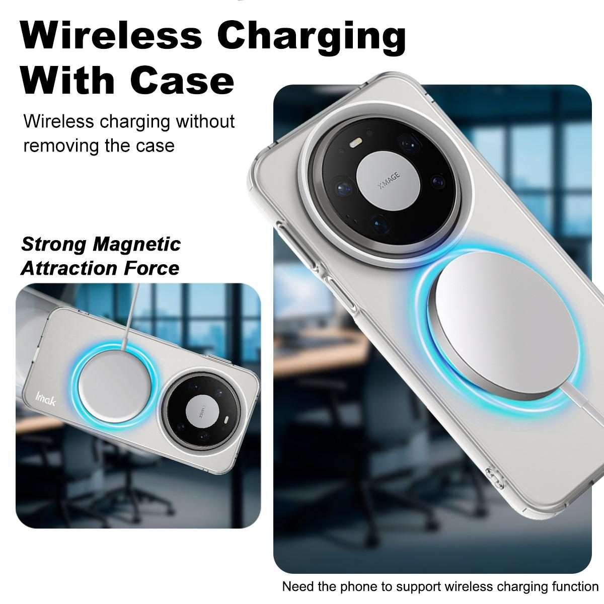 For Huawei Mate 80 Pro Max IMAK Chocolate Series TPU + PET MagSafe Phone Case(White)