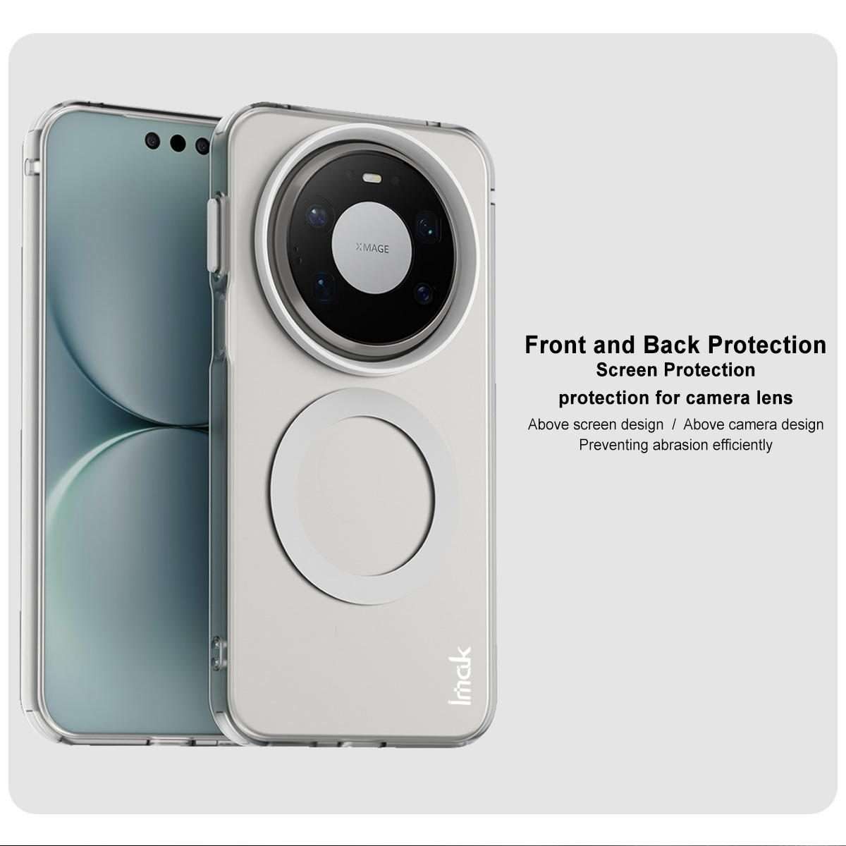 For Huawei Mate 80 Pro Max IMAK Chocolate Series TPU + PET MagSafe Phone Case(White)