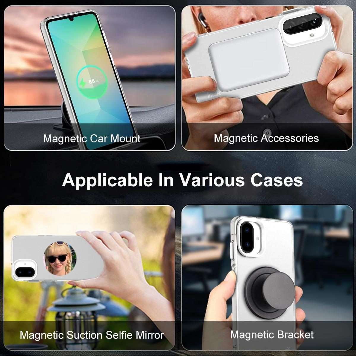 For Huawei Mate 80 Pro Max IMAK Chocolate Series TPU + PET MagSafe Phone Case(White)