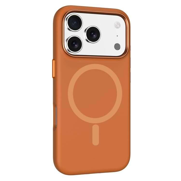 For iPhone 17 Pro Max Mutural Karen Series Liquid Silicone MagSafe Phone Case(Orange)