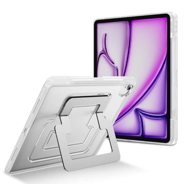 For iPad Air 13 2026 / 2025 / 2024 Invisible Holder PC Hydric TPU Tablet Case(White)