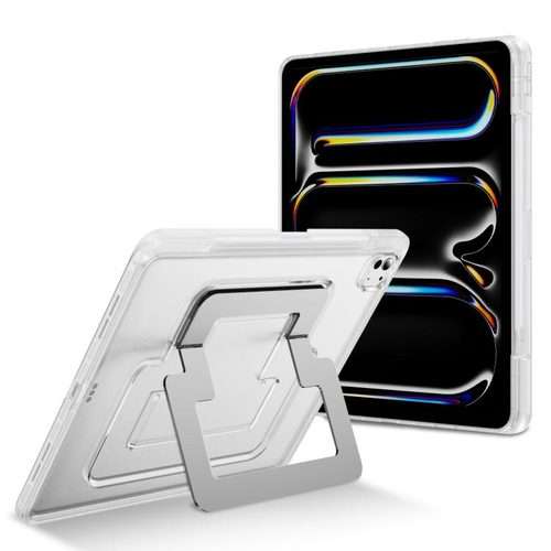 For iPad Pro 13 2025 / 2024 Invisible Holder PC Hydric TPU Tablet Case(White)