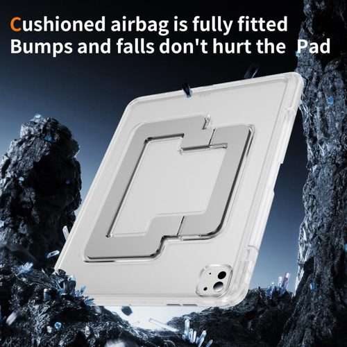 For iPad Pro 13 2025 / 2024 Invisible Holder PC Hydric TPU Tablet Case(White)