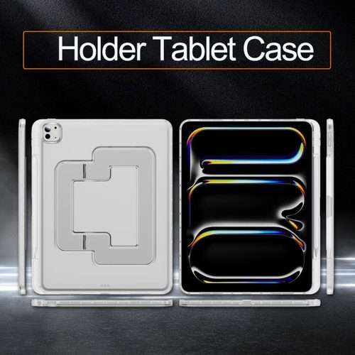 For iPad Pro 13 2025 / 2024 Invisible Holder PC Hydric TPU Tablet Case(White)