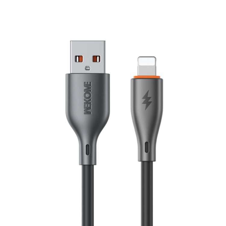 WK WDC-116i 12W USB to 8 Pin Fast Charging Data Cable, Length: 1m(Black)