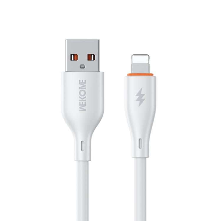 WK WDC-116i 12W USB to 8 Pin Fast Charging Data Cable, Length: 1m(White)