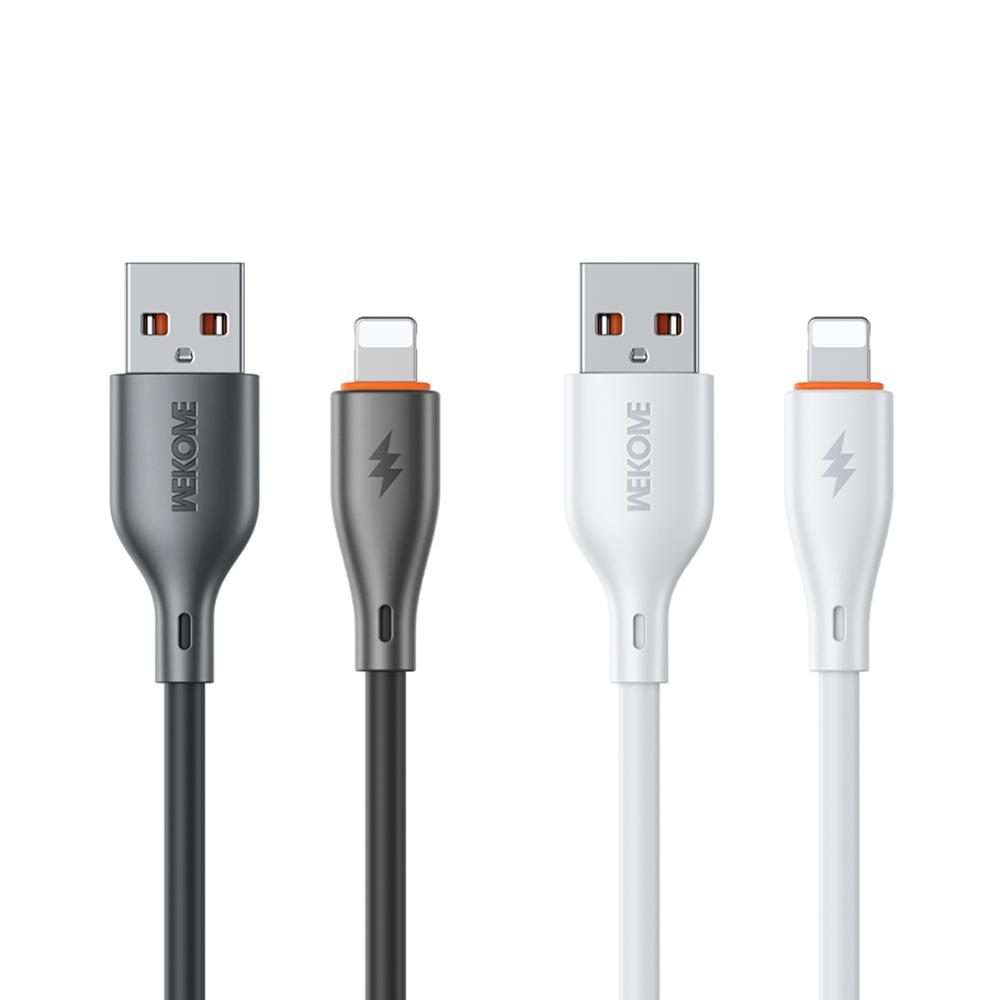 WK WDC-116i 12W USB to 8 Pin Fast Charging Data Cable, Length: 1m(White)