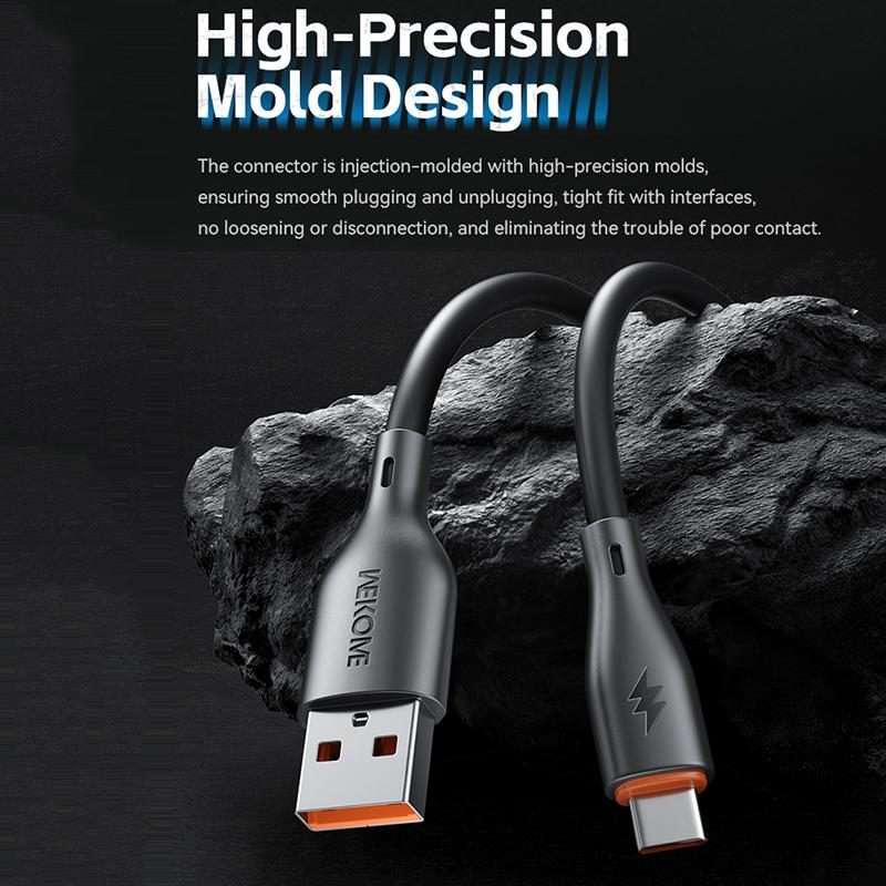 WK WDC-116m 12W USB to Micro USB Fast Charging Data Cable, Length: 1m(White)
