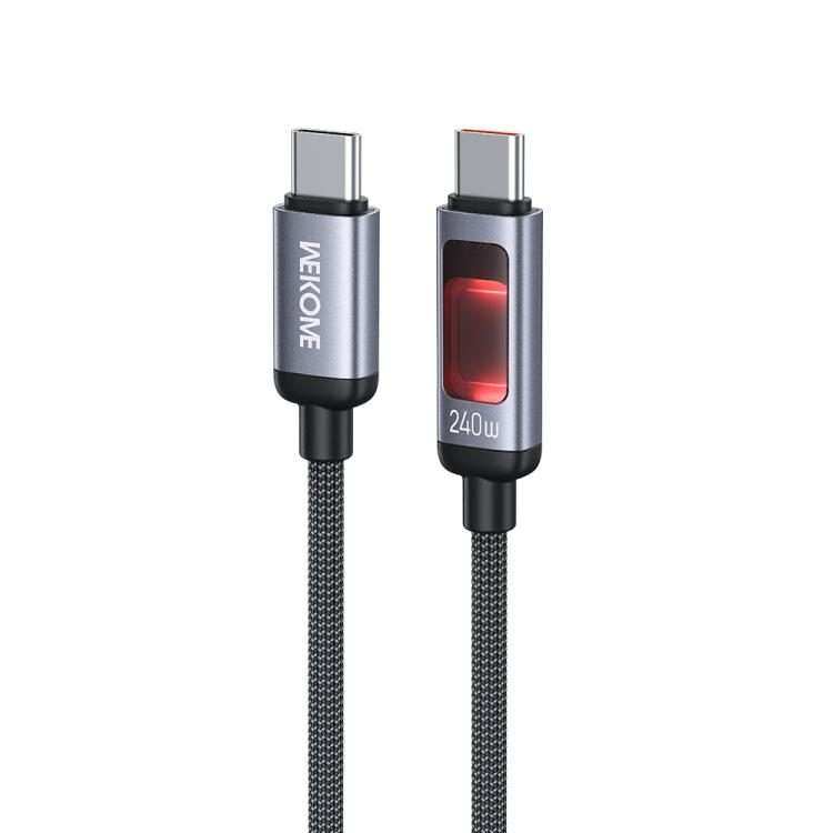 WK WDC-108 240W Intelligent Digital Display Type-C to Type-C Fast Charging Data Cable ... (Black)