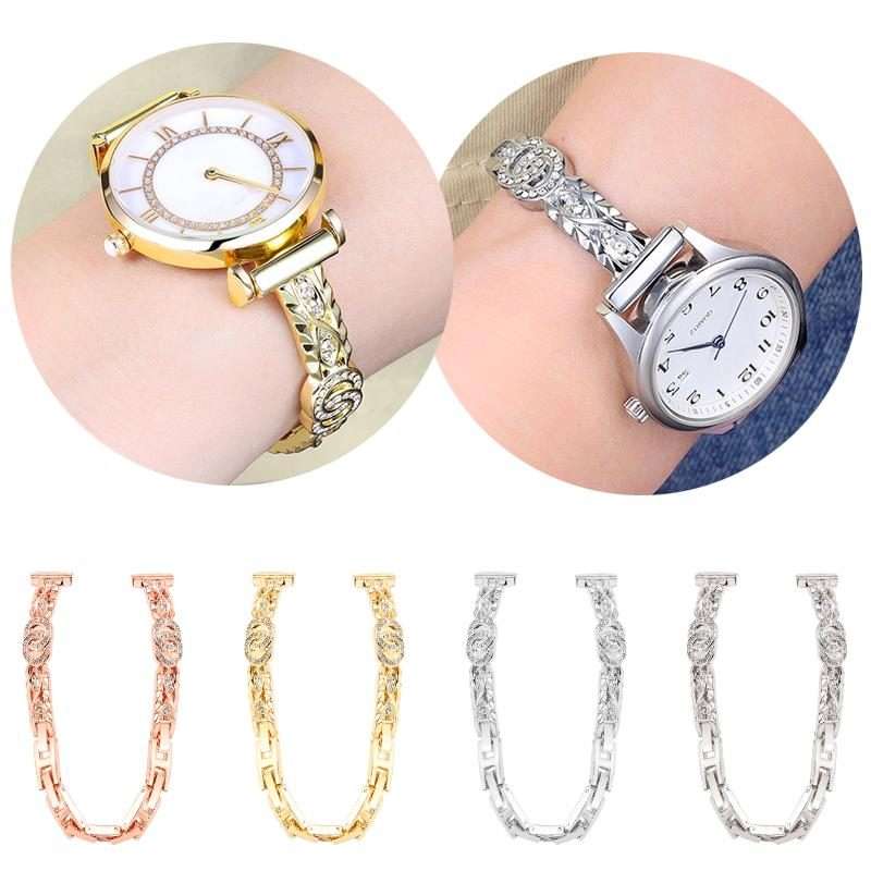 14mm xDfind Thin Bracelet Diamond Metal Stainless Steel Watch Band(Silver)