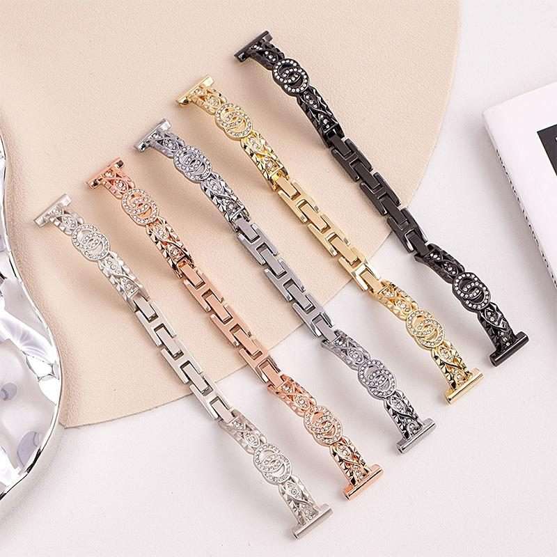14mm xDfind Thin Bracelet Diamond Metal Stainless Steel Watch Band(Silver)
