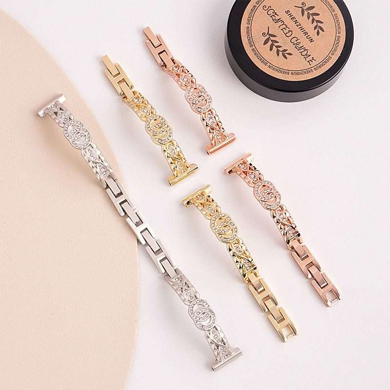 14mm xDfind Thin Bracelet Diamond Metal Stainless Steel Watch Band(Silver)