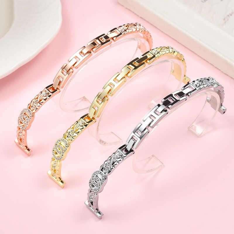 14mm xDfind Thin Bracelet Diamond Metal Stainless Steel Watch Band(Silver)
