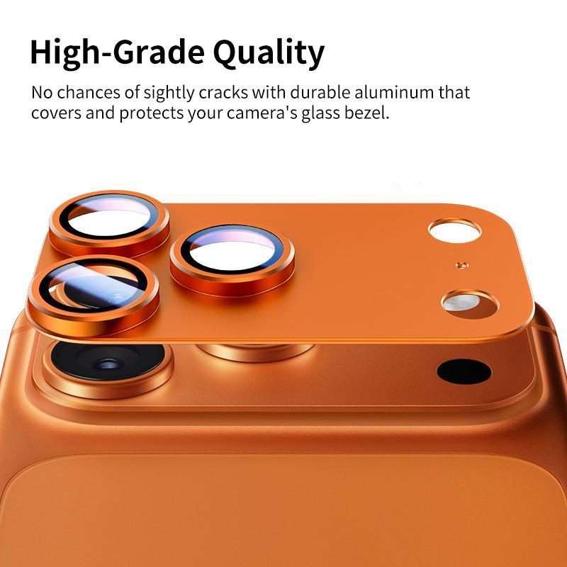 For iPhone 17 Pro Max XDcase Armor Full-Coverage Frosted Metal Camera Lens Ring Film(Black)