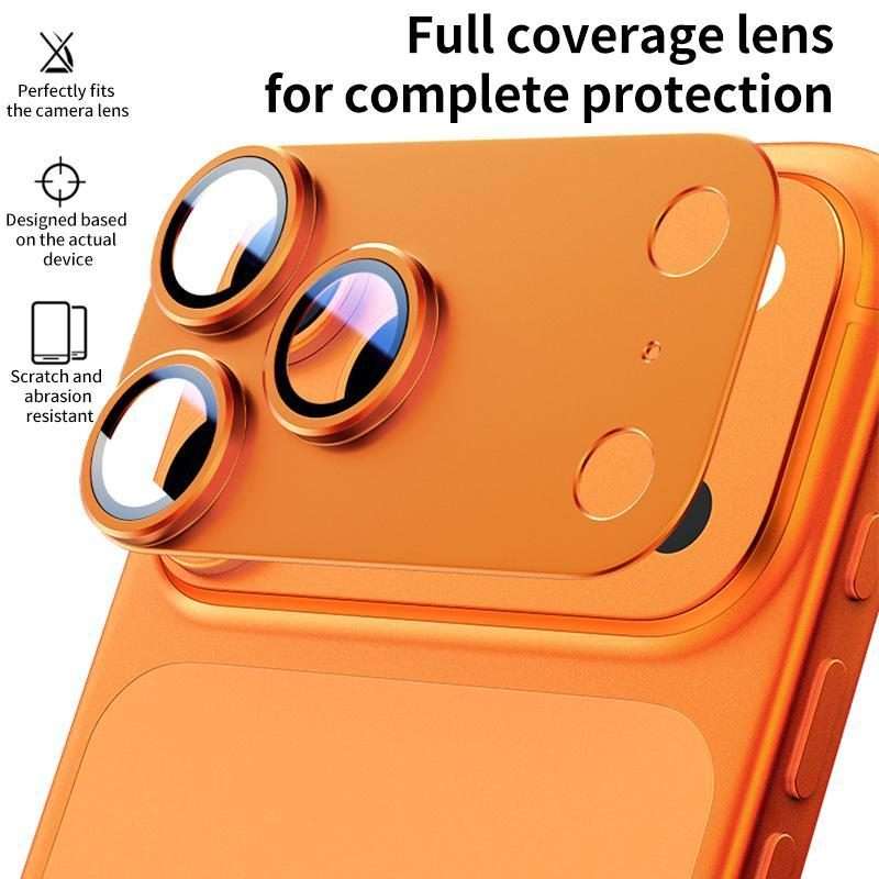 For iPhone 17 Pro Max XDcase Armor Full-Coverage Frosted Metal Camera Lens Ring Film(Black)