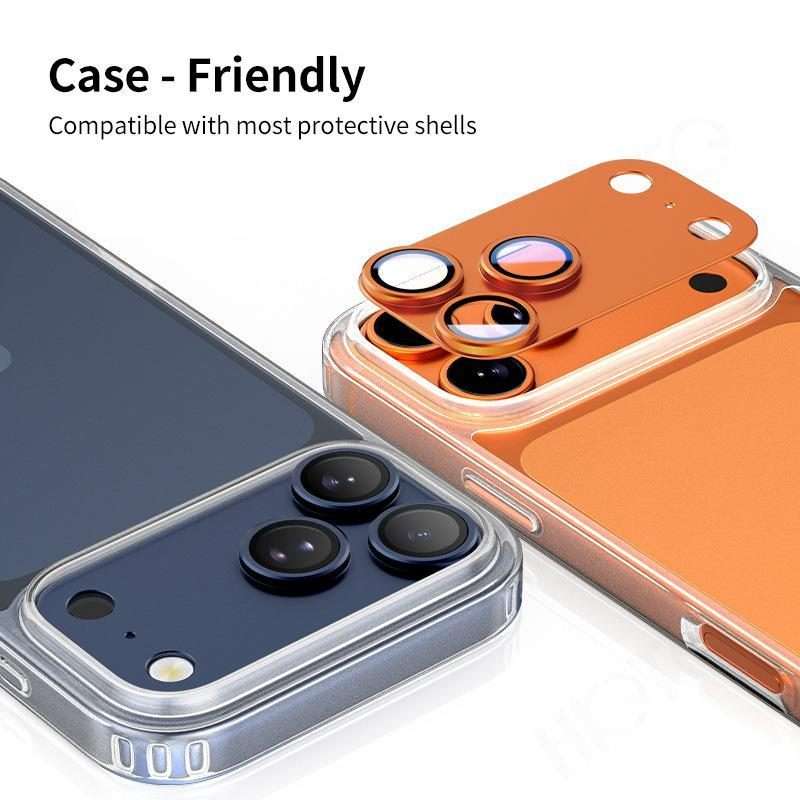 For iPhone 17 Pro XDcase Armor Full-Coverage Frosted Metal Camera Lens Ring Film(Silver)