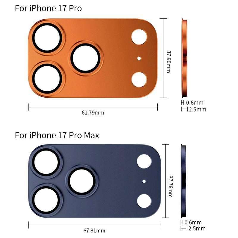 For iPhone 17 Pro XDcase Armor Full-Coverage Frosted Metal Camera Lens Ring Film(Silver)