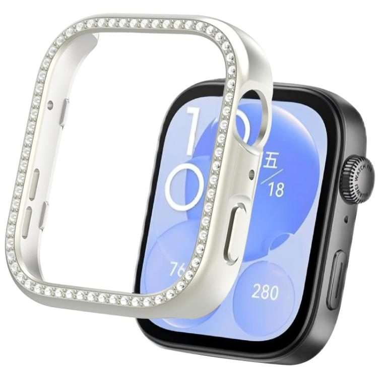 For Huawei Watch Fit 4 Pro xDfind Diamond Hollow PC Watch Protective Cover(Starlight)