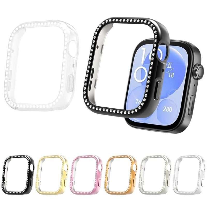 For Huawei Watch Fit 4 Pro xDfind Diamond Hollow PC Watch Protective Cover(Silver)