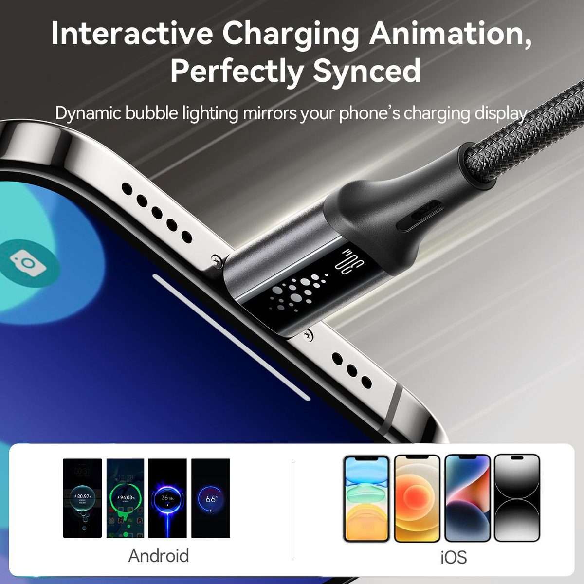 JOYROOM S-A60 StarTalk Series 30W Type-C to 8 Pin Fast Charging Data Cable, Length: 1.2m(Black)