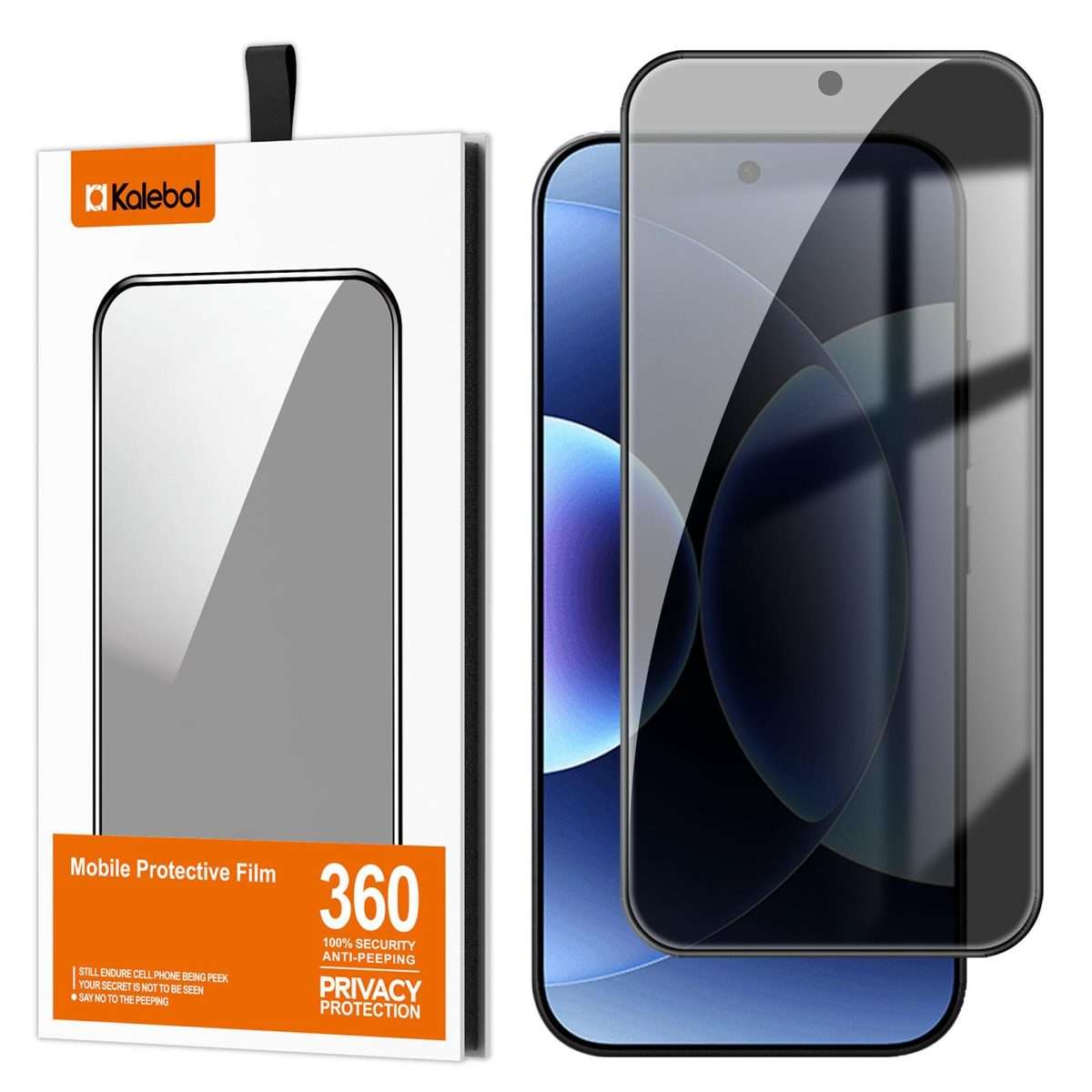 For Xiaomi 17 Pro Kalebol High-Aluminum Screen-Printed Full-Coverage Black-Border Privacy Tempered