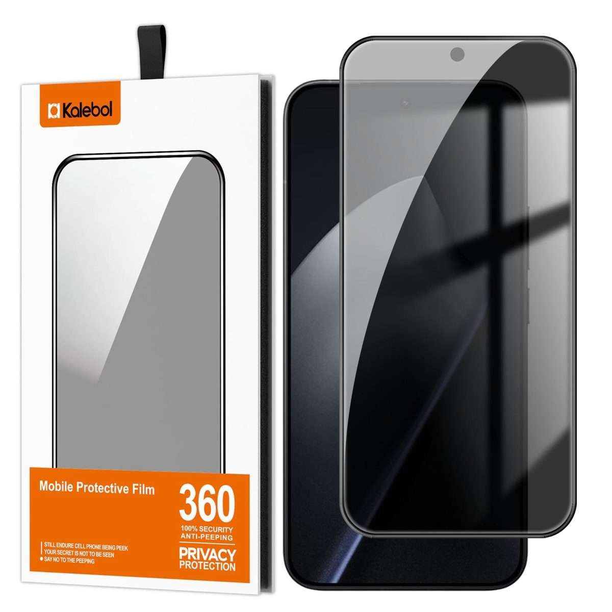 For Xiaomi 15T Pro Kalebol High-Aluminum Screen-Printed Full-Coverage Black-Border Privacy Tempere