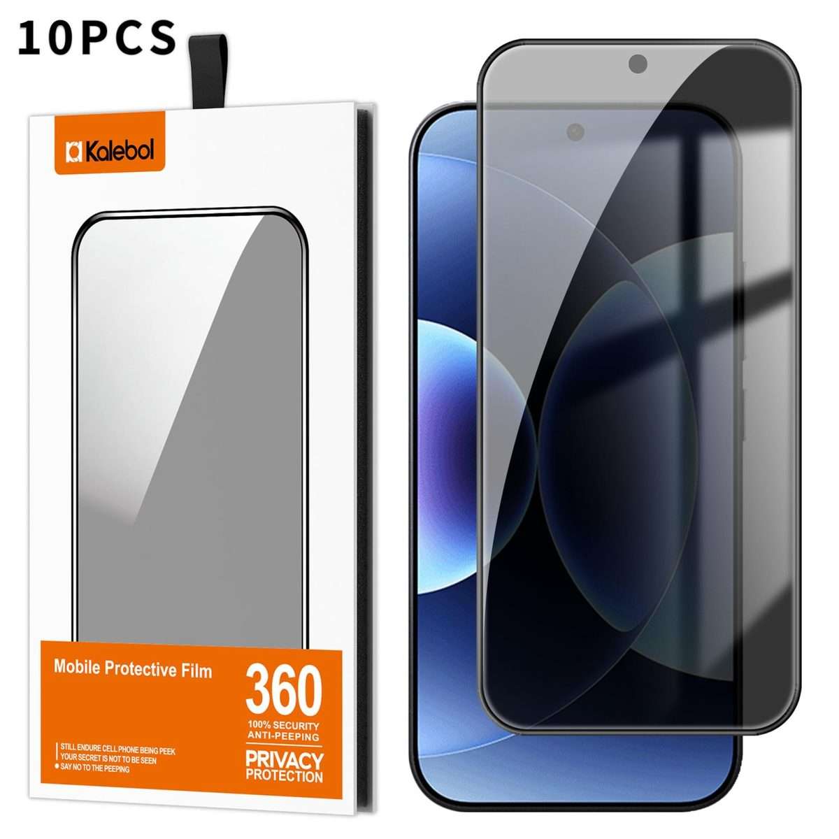 For Xiaomi 17 Pro 10pcs Kalebol High-Aluminum Screen-Printed Full-Coverage Black-Border Privacy Te