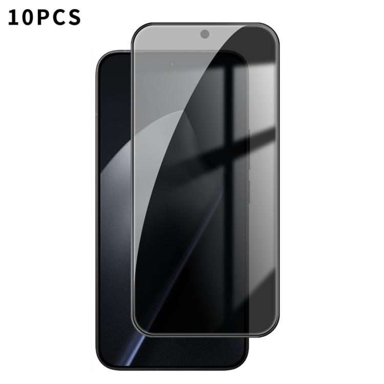 For Xiaomi 15T Pro 10pcs Kalebol High-Aluminum Screen-Printed Full-Coverage Black-Border Privacy T