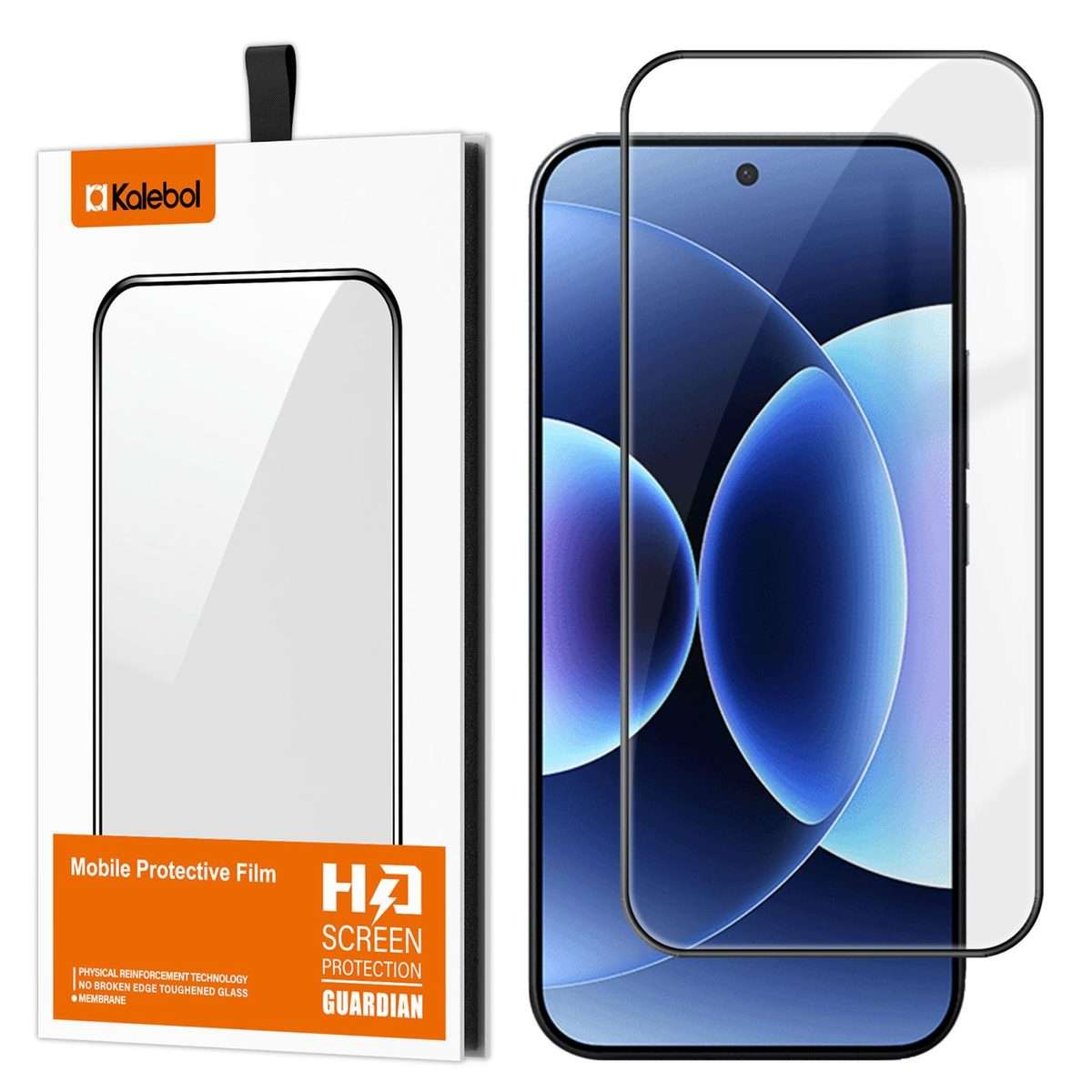 For Xiaomi 17 Pro Max Kalebol High-Aluminum Screen-Printed Full-Coverage Anti-Fingerprint Black-Bo