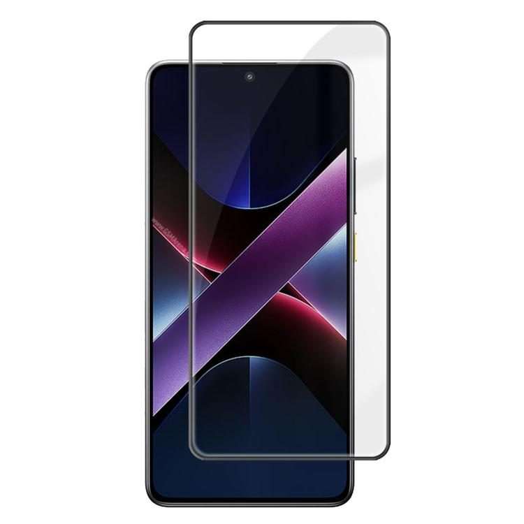 For Xiaomi Poco X7 Pro Kalebol High-Aluminum Screen-Printed Full-Coverage Anti-Fingerprint Black-B