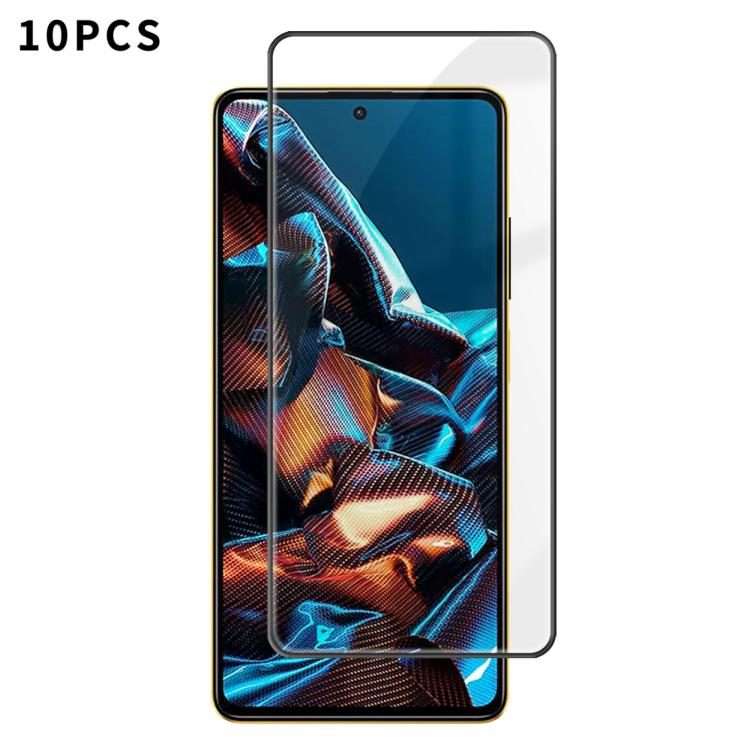 For Xiaomi Poco X5 Pro 10pcs Kalebol High-Aluminum Screen-Printed Full-Coverage Anti-Fingerprint B