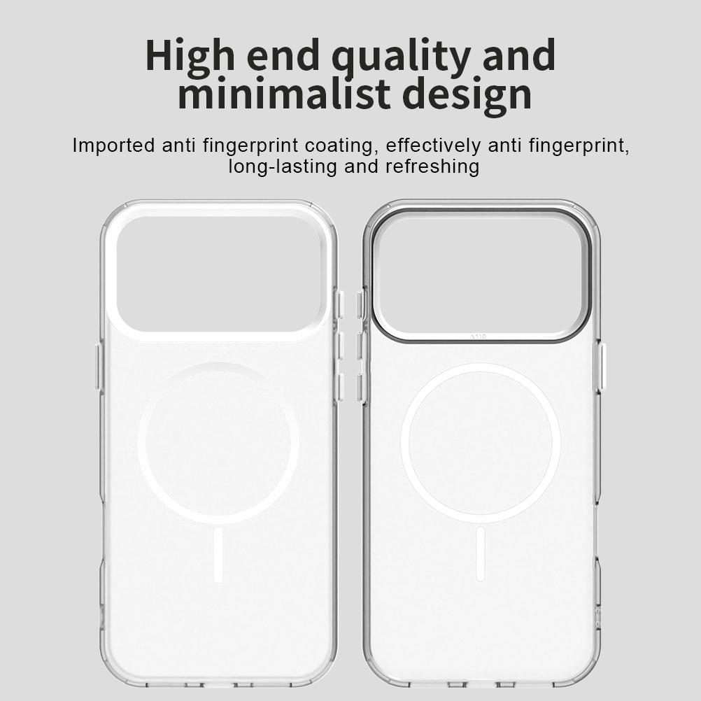 For iPhone 17 Pro Max Candy Fine Circle Magsafe PC Hybrid TPU Phone Case(White)