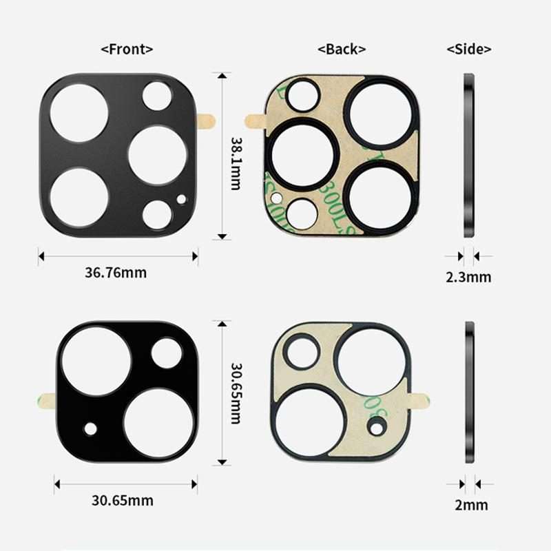 For iPhone 13 Pro / 13 Pro Max XDcase Titanium Alloy Hollow Camera Lens Protector(Black)