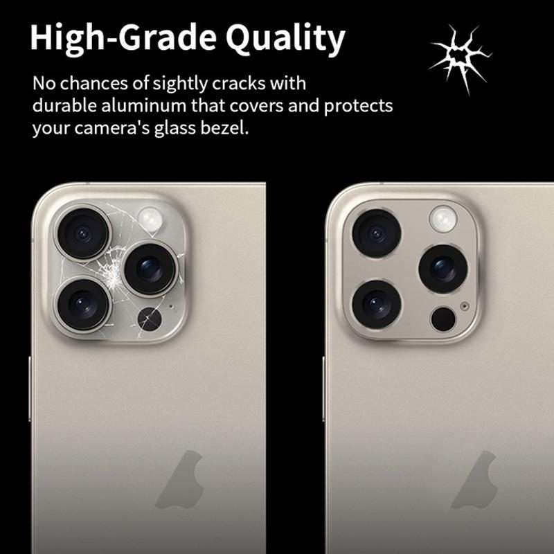 For iPhone 13 Pro / 13 Pro Max XDcase Titanium Alloy Hollow Camera Lens Protector(Silver)