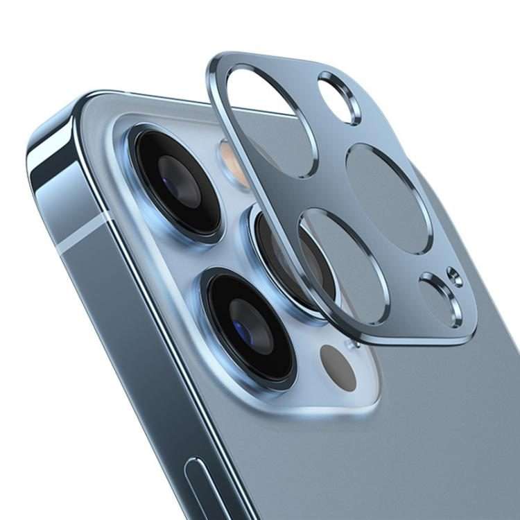 For iPhone 13 Pro / 13 Pro Max XDcase Titanium Alloy Hollow Camera Lens Protector(Sea Blue)