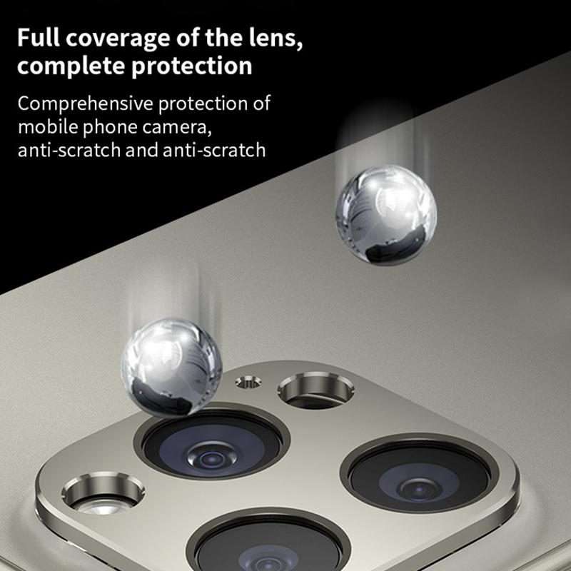 For iPhone 13 Pro / 13 Pro Max XDcase Titanium Alloy Hollow Camera Lens Protector(Sea Blue)
