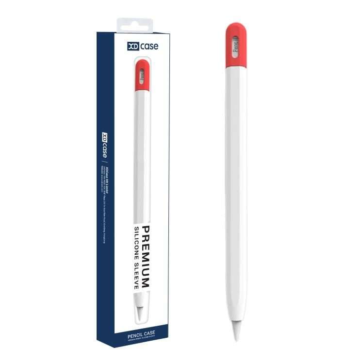 For Apple Pencil Pro / 2 XDcase Contrast Color Silicone Protective Stylus Pen Case(White)