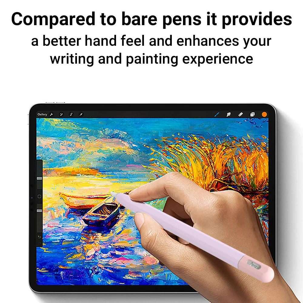 For Apple Pencil Pro / 2 XDcase Contrast Color Silicone Protective Stylus Pen Case(White)