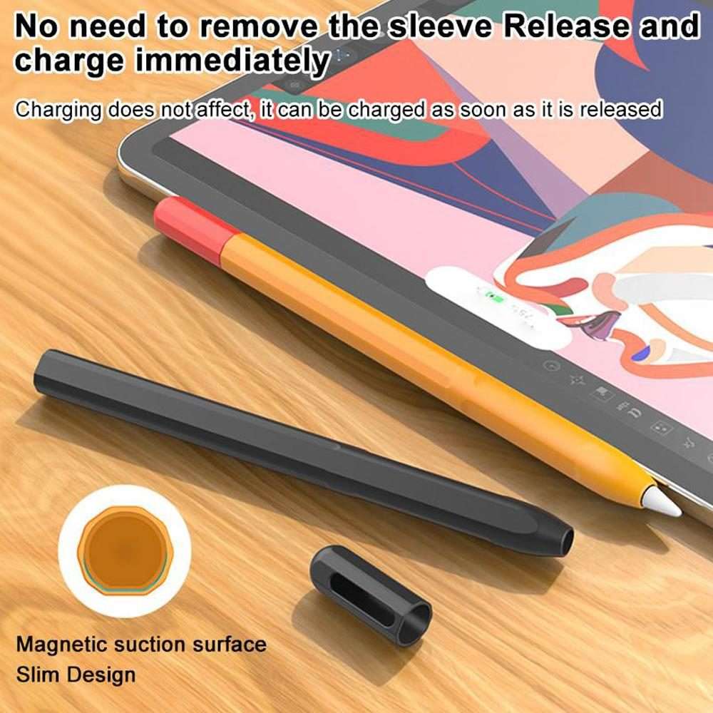 For Apple Pencil Pro / 2 XDcase Contrast Color Silicone Protective Stylus Pen Case(White)