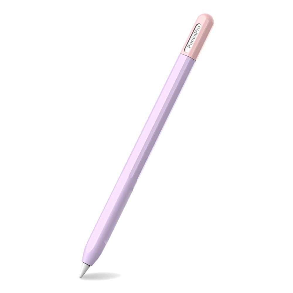 For Apple Pencil Pro / 2 XDcase Contrast Color Silicone Protective Stylus Pen Case(Purple)