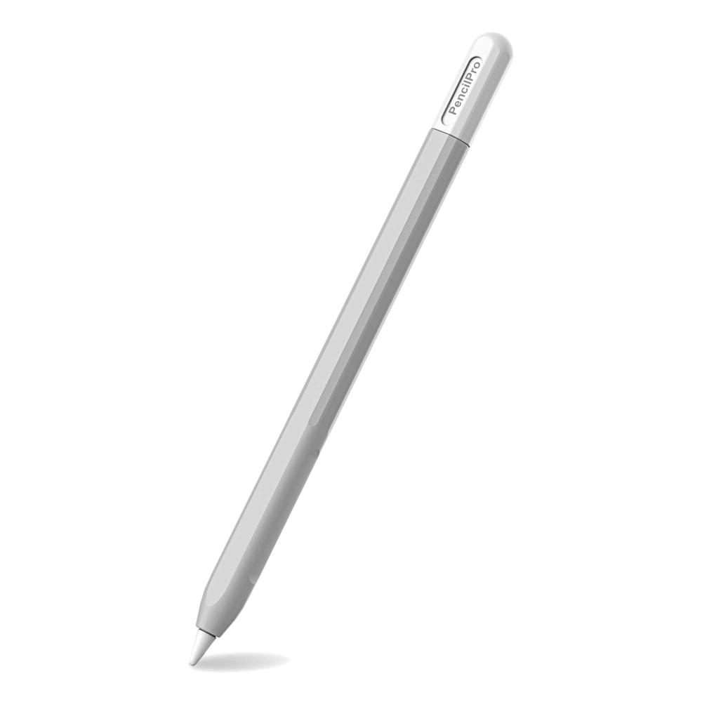 For Apple Pencil Pro / 2 XDcase Contrast Color Silicone Protective Stylus Pen Case(Grey)