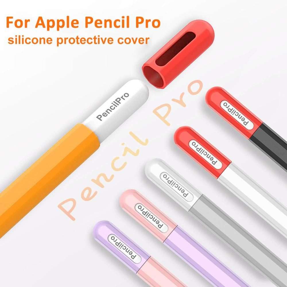 For Apple Pencil Pro / 2 XDcase Contrast Color Silicone Protective Stylus Pen Case(Grey)